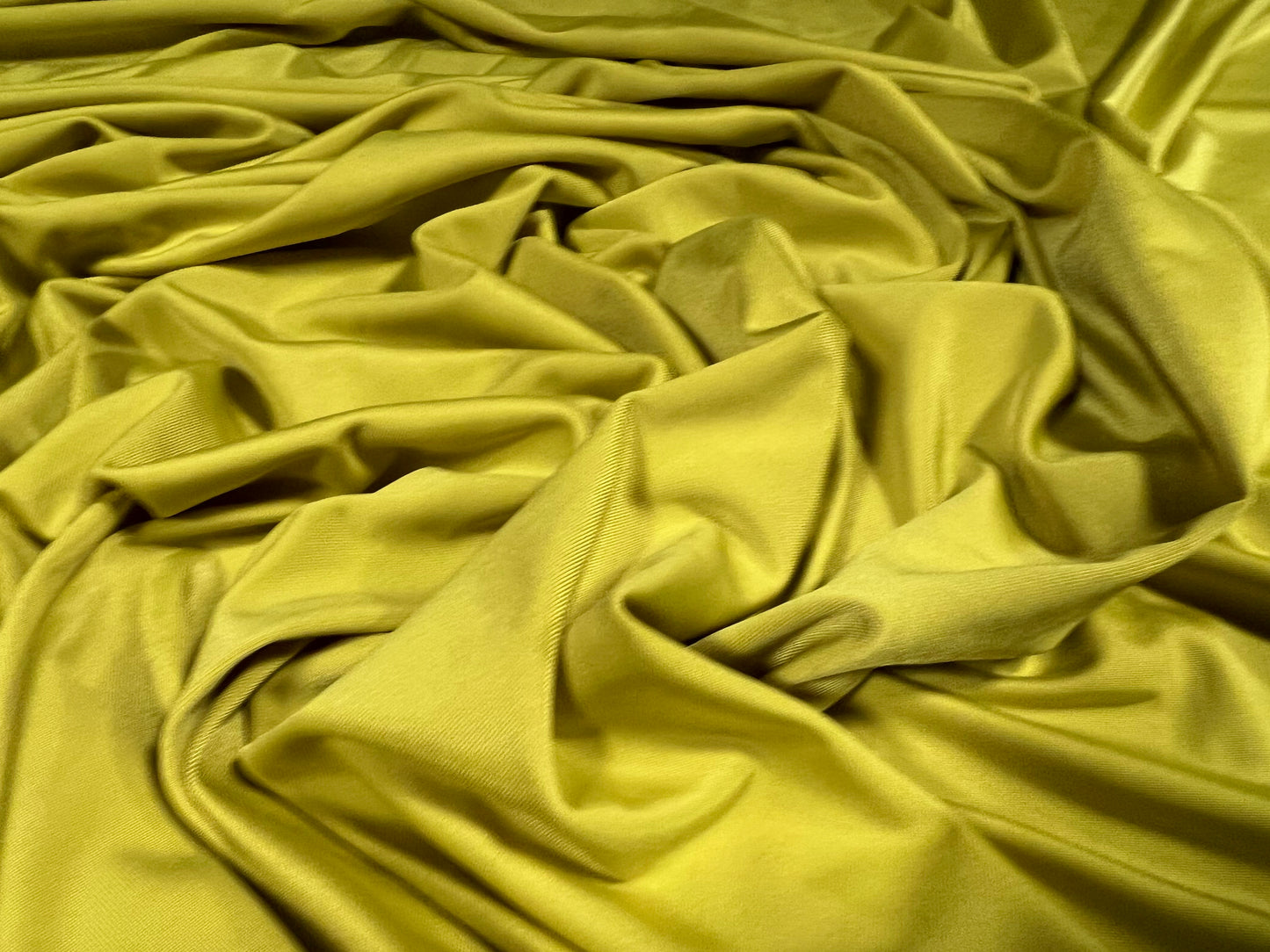 Soft touch stretch spandex jersey fabric, per metre - plain - chartreuse