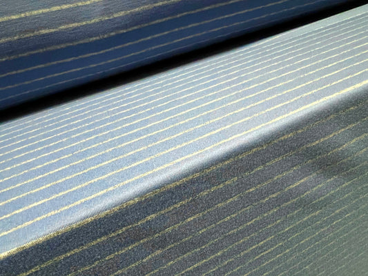 Viscose blend single jersey fashion fabric, per metre - stripe - powder blue & grey marl