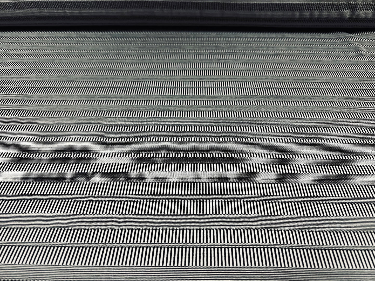 Stretch spandex single jersey fabric, per metre - contrast stripe - silver grey