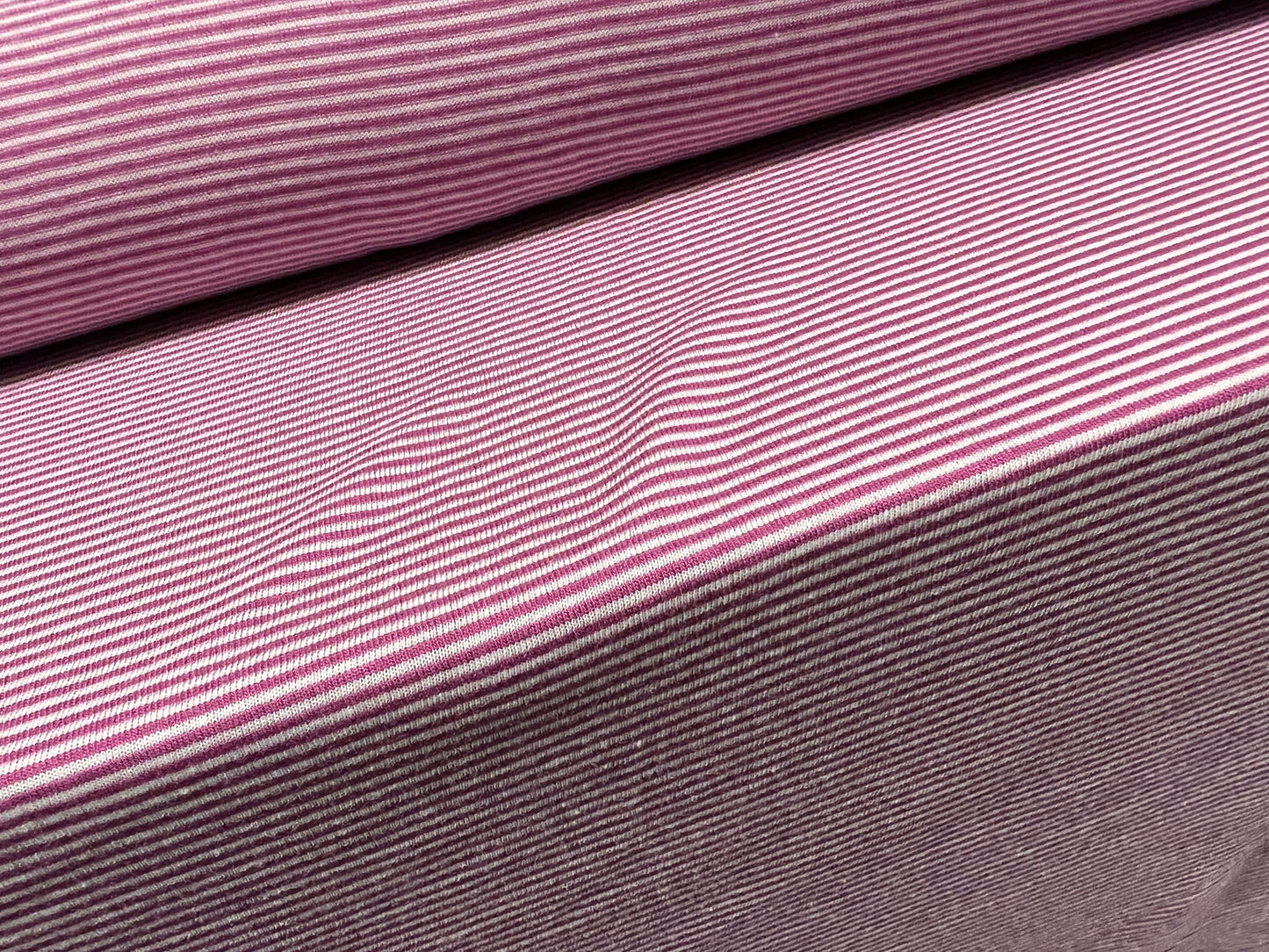 Viscose spandex stretch single jersey fabric, per metre - pink & light grey