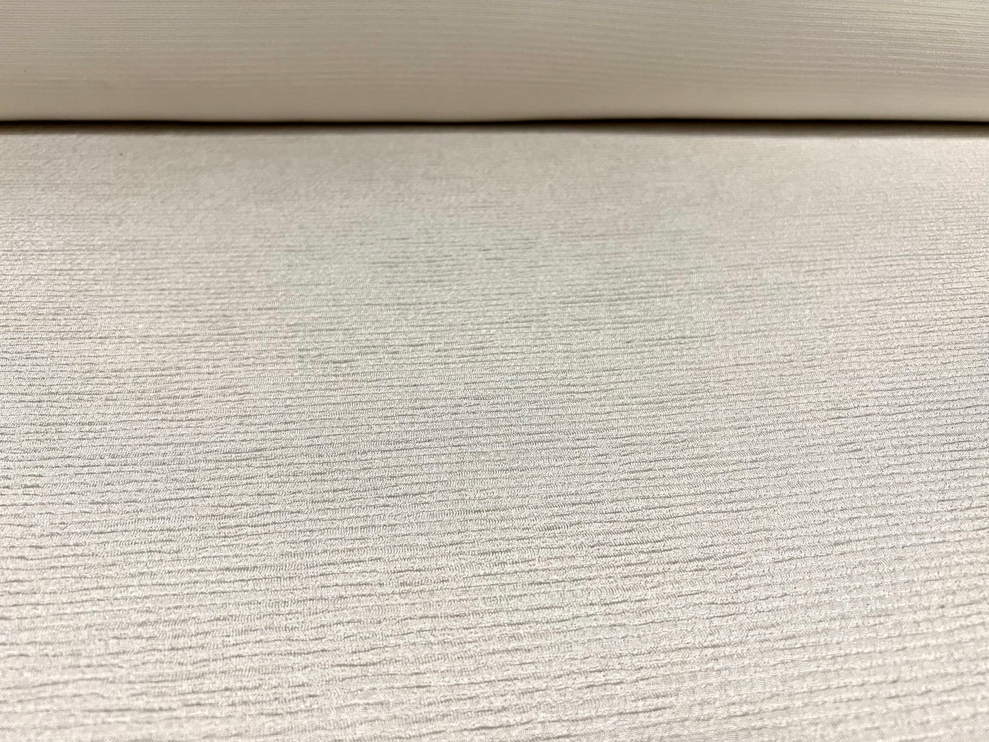 Ripple rib blister jacquard stretch double jersey fabric, per metre - plain - ivory