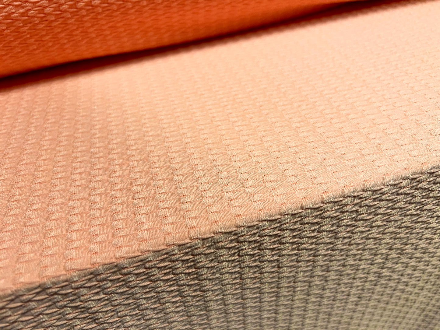 Double jersey knit stretch spandex dress fabric, per metre - jacquard - peach