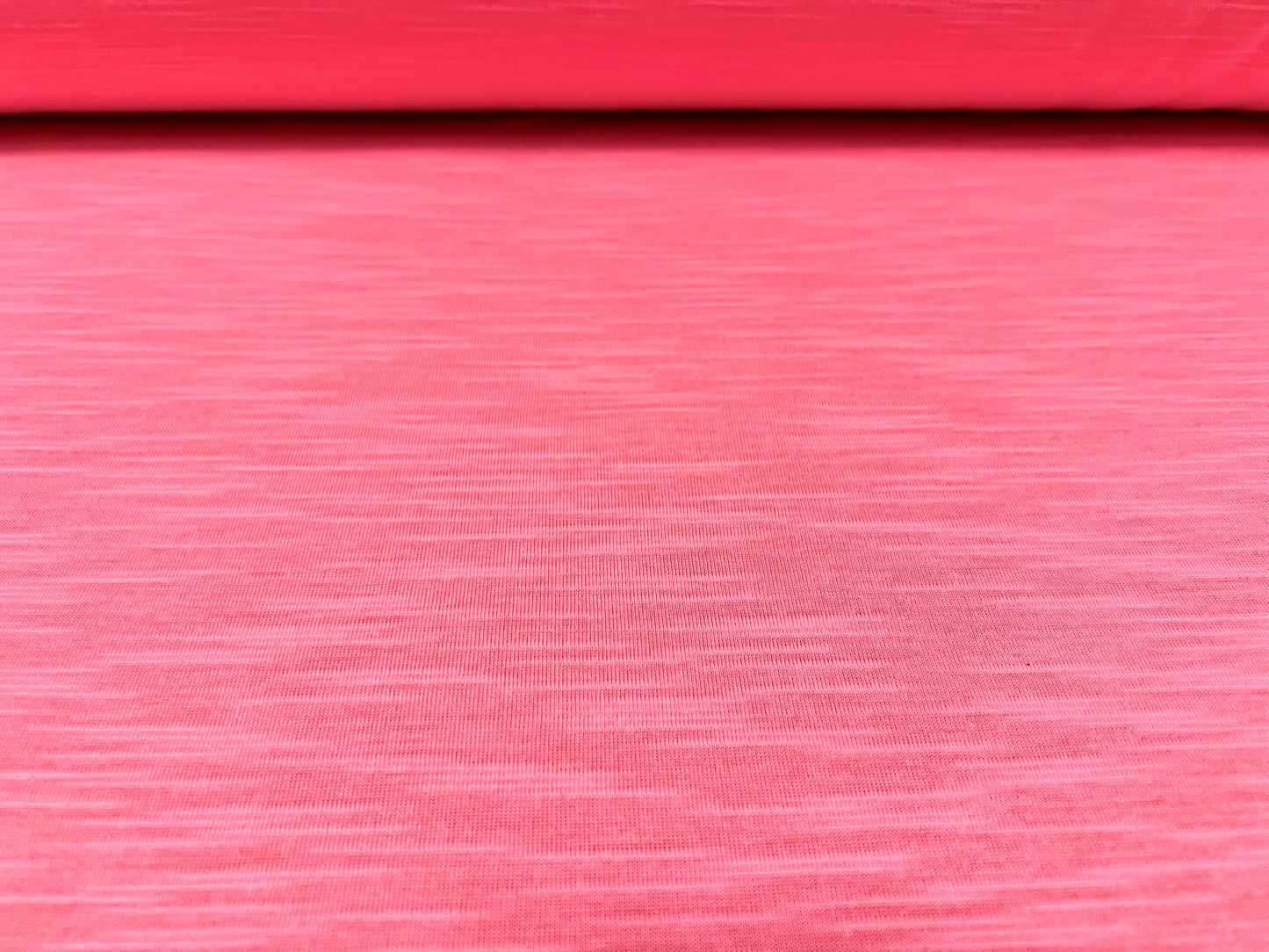 Soft handle single jersey fabric, per metre - slub - fluorescent pink