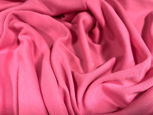 Ponte Roma double jersey knit dress fabric, per metre - plain - bubblegum pink