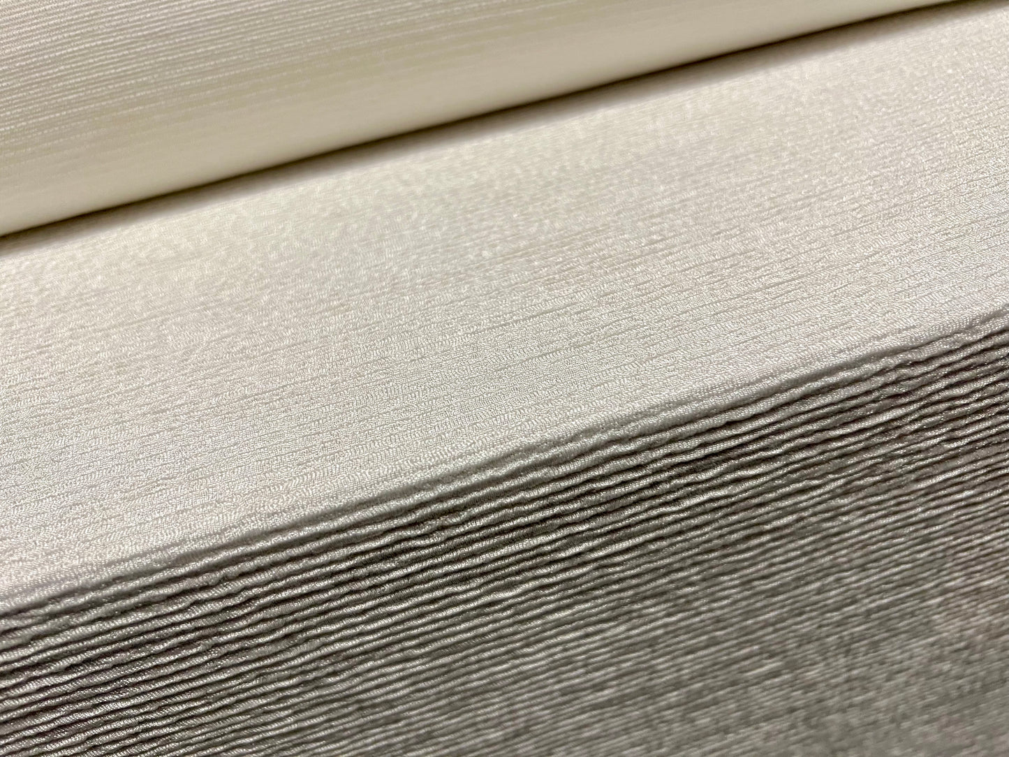 Ripple rib blister jacquard stretch double jersey fabric, per metre - plain - ivory