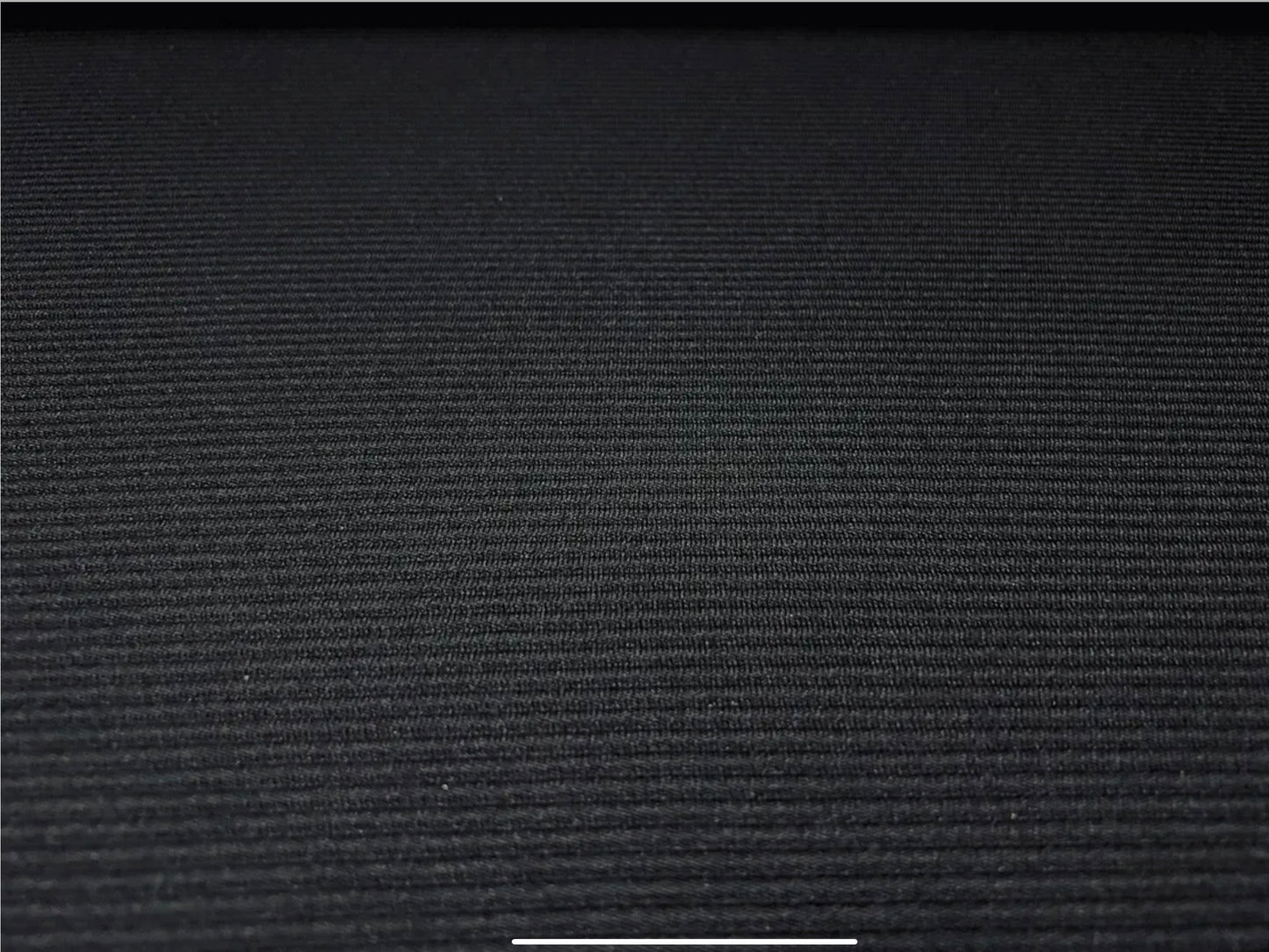 Ottoman Rib Stretch Double jersey fabric , per metre - plain - black