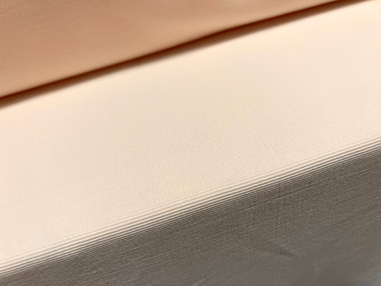 Fine Ottoman Rib Stretch Spandex Double Jersey Fabric , Per Metre - Plain - peach cream