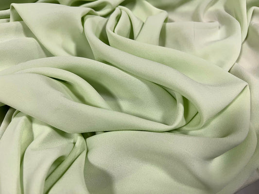 Woven georgette dress fabric - plain - tea green