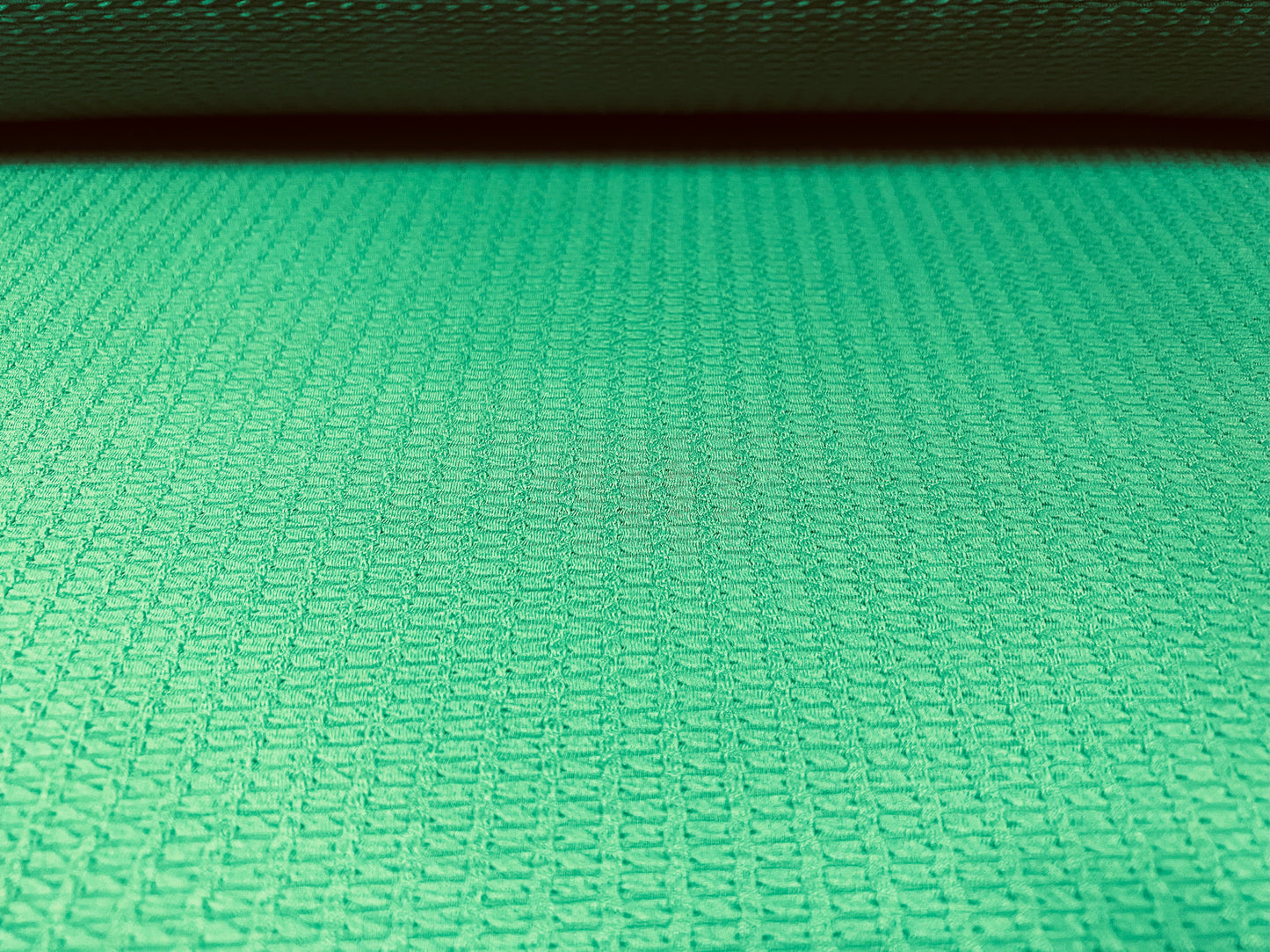 Double jersey knit stretch spandex fabric, per metre - jacquard - green