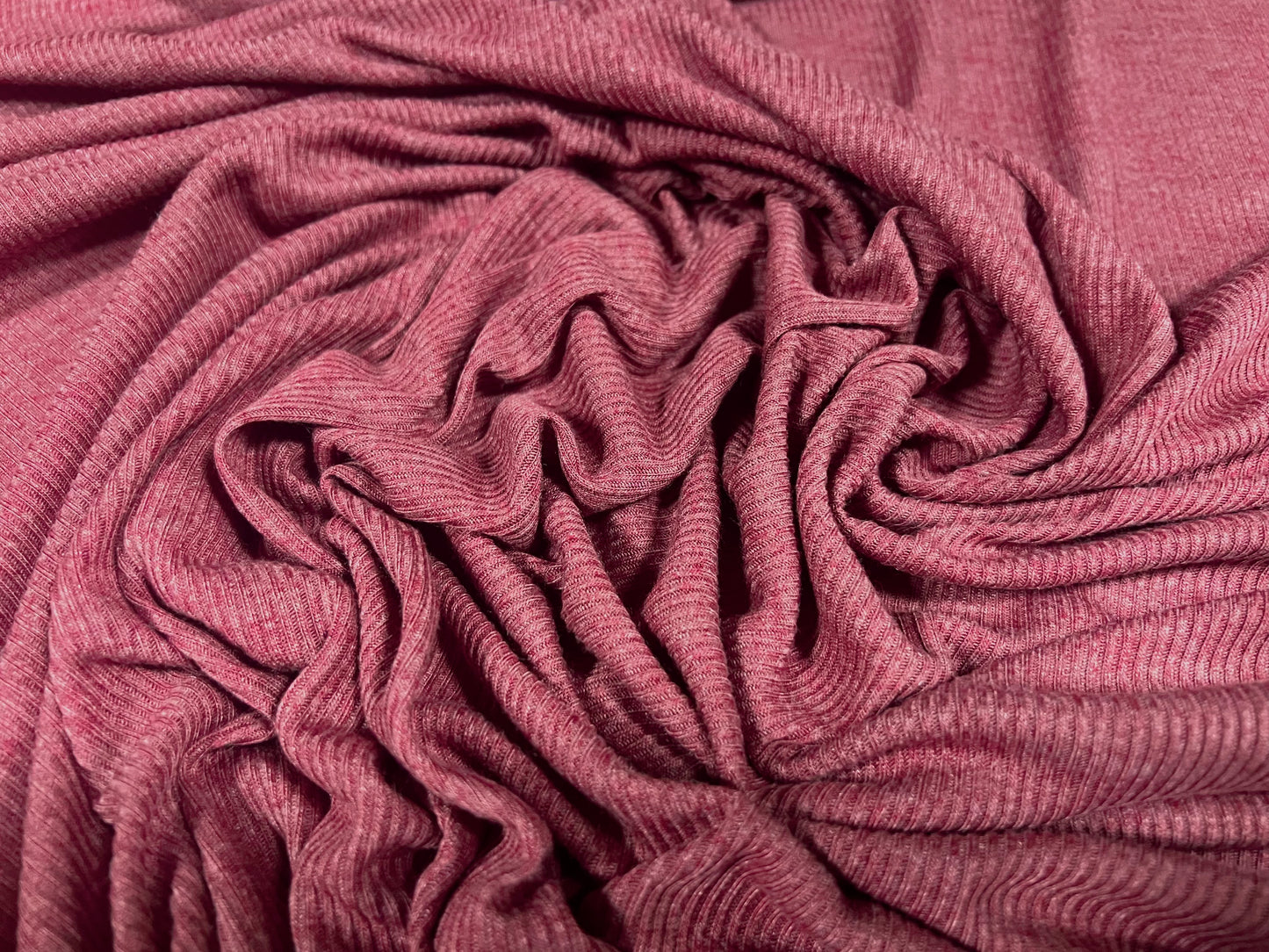 Soft handle ribbed jersey knit fabric, per metre - plain - burgundy pink