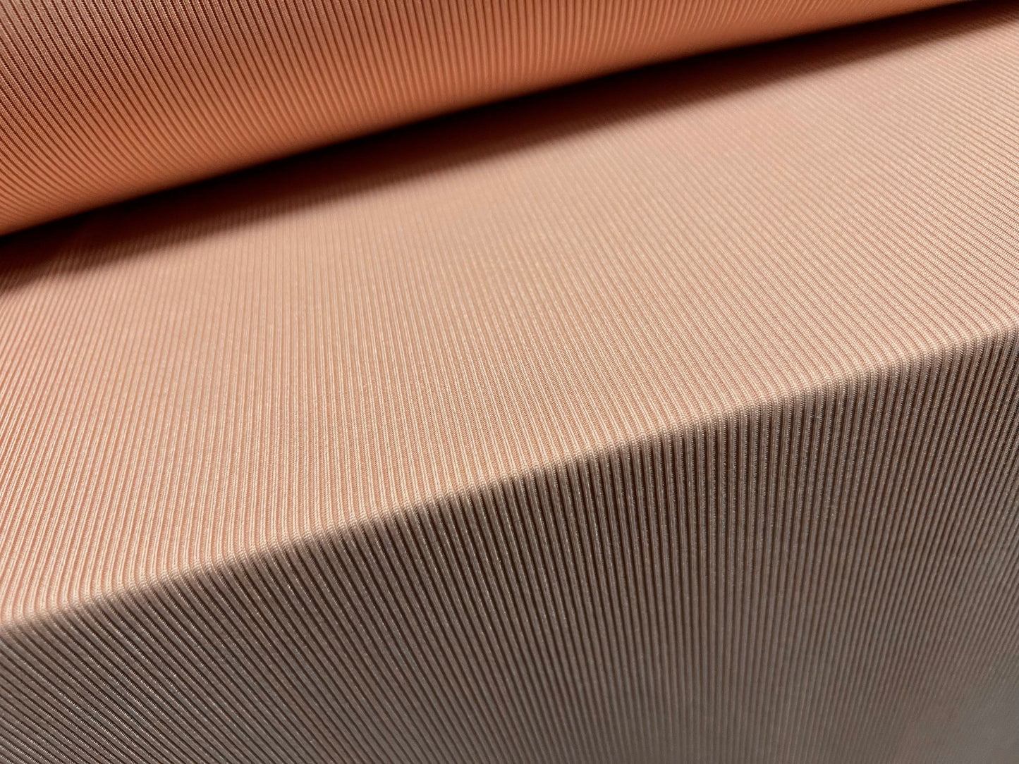 Fine ribbed spandex stretch jersey fabric, per metre - plain - nude