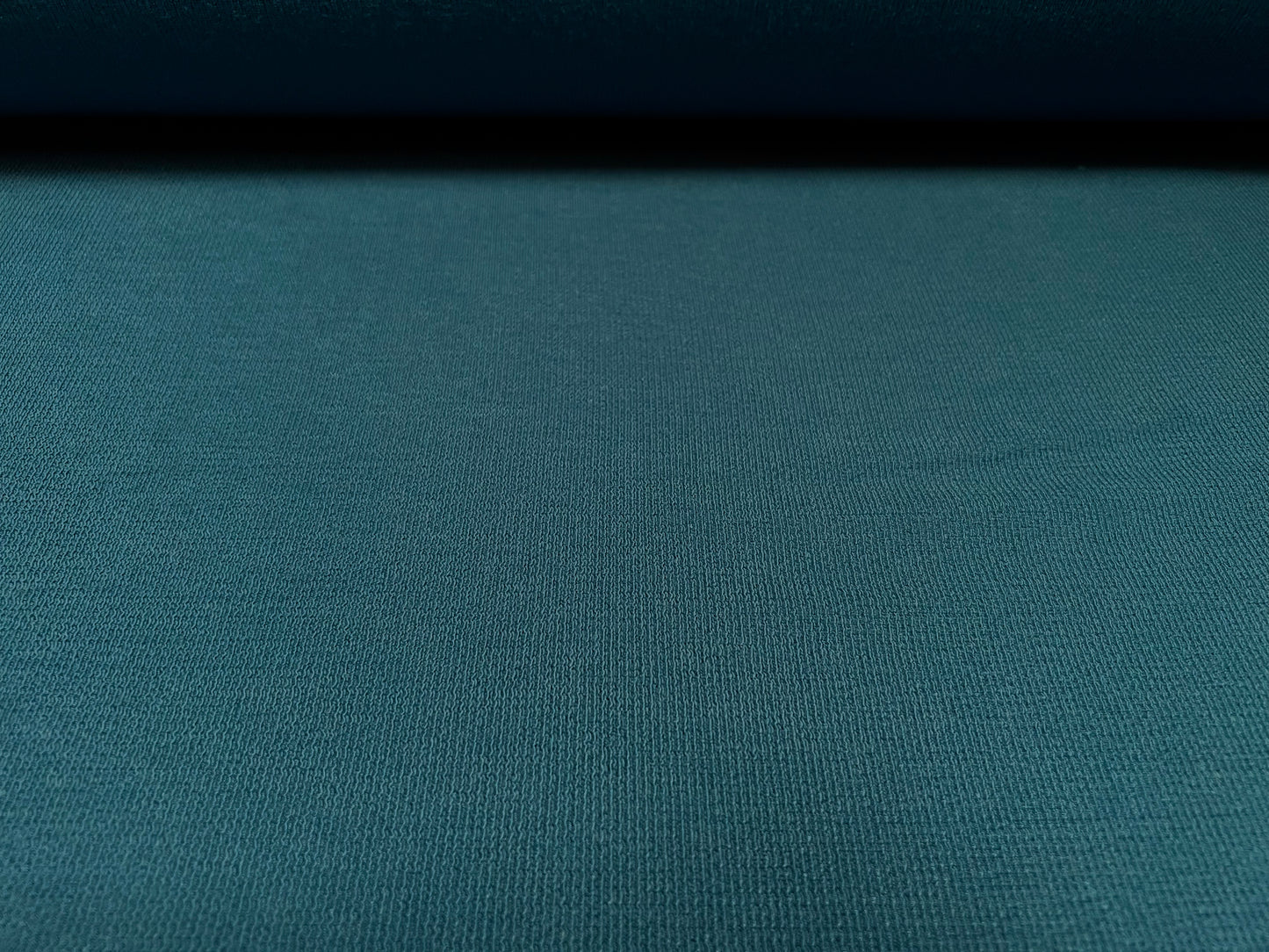 Powder Stretch Spandex Rib Jersey Fabric , Per Metre - Plain - teal