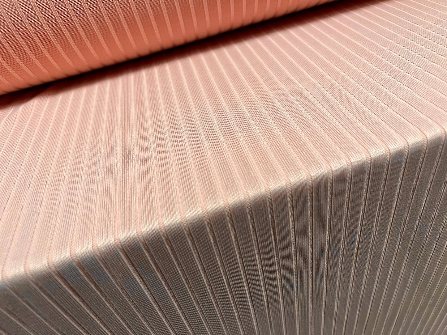 Stretch spandex rib jersey fabric, per metre - plain - pale pink