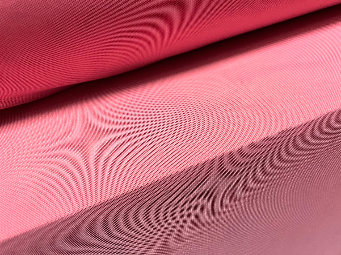 Power mesh net stretch spandex fabric, per metre - plain - bubblegum pink