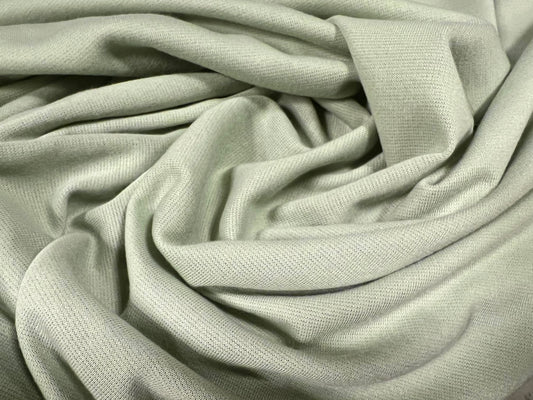 Ponte Roma double jersey knit dress fabric, per metre - plain - light sage green