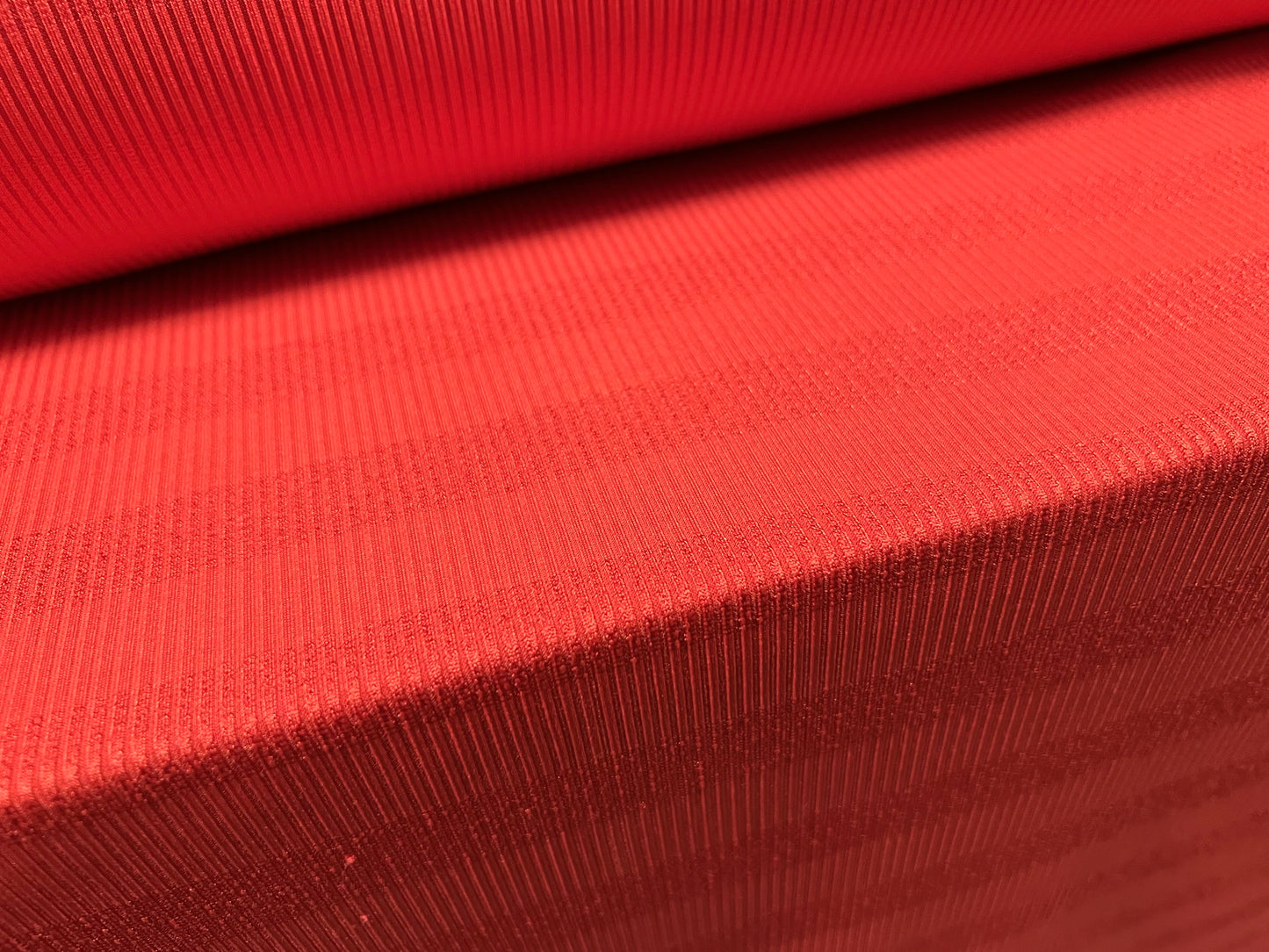 Stretch spandex rib jersey fabric, per metre - stripe - burnt orange