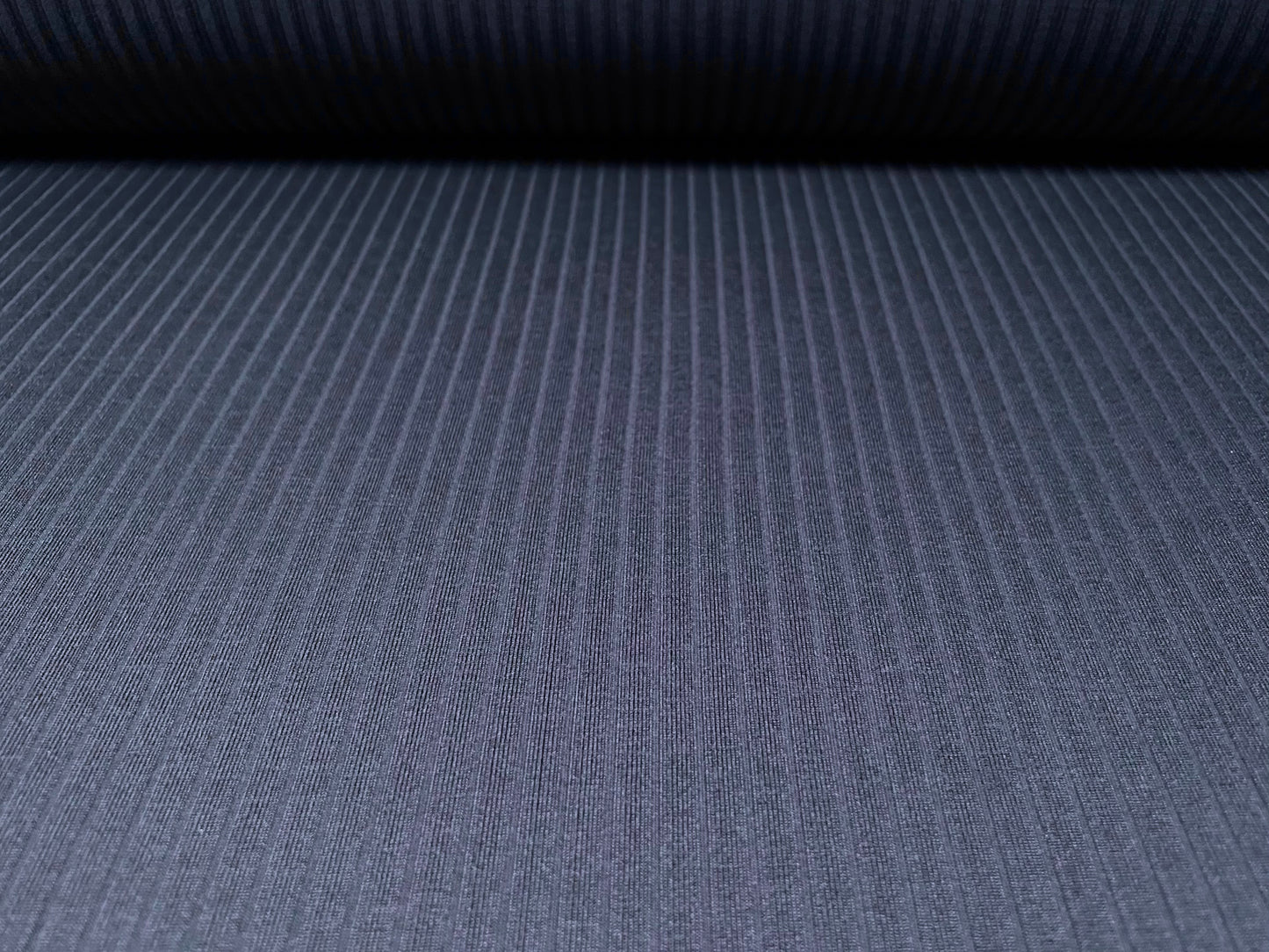 Stretch spandex rib jersey fabric, per metre - plain - french navy blue