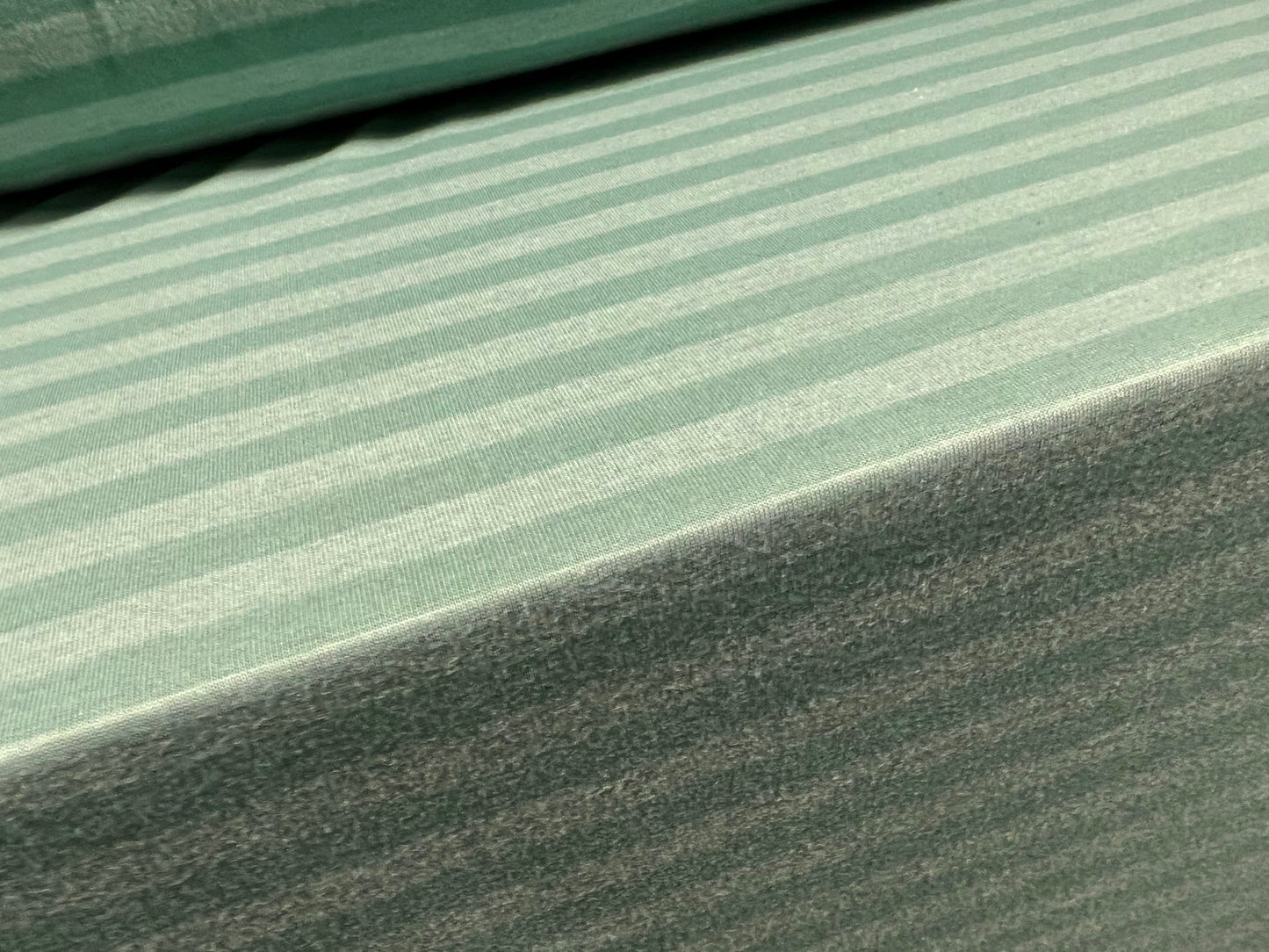 Viscose blend single jersey fabric, per metre - stripe - mint & aqua