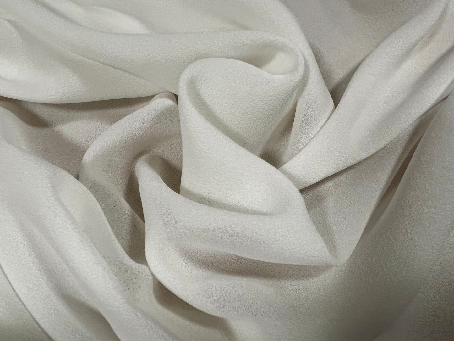 Stretch Georgette woven dress fabric, per metre - plain - off white