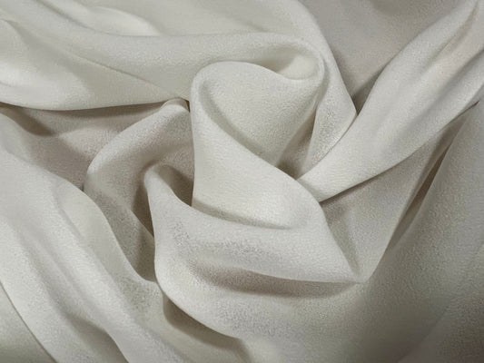 Stretch Georgette woven dress fabric, per metre - plain - off white