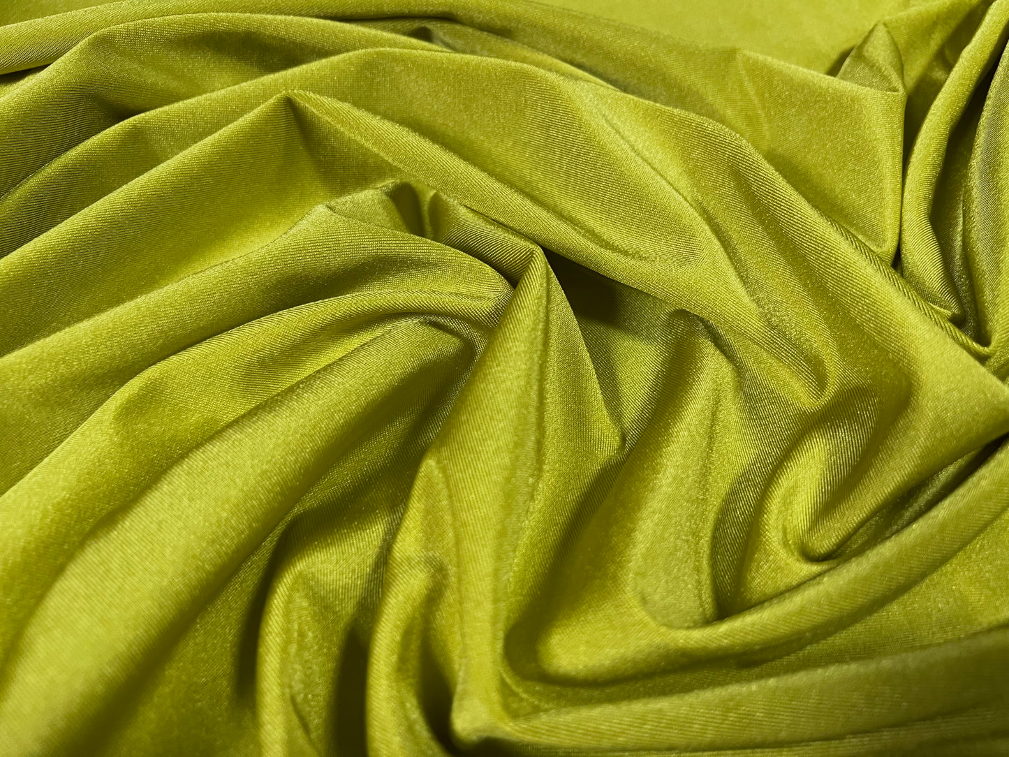 Swimwear stretch spandex jersey fabric, per metre - plain - chartreuse