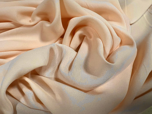 Woven georgette dress fabric - plain - light peach