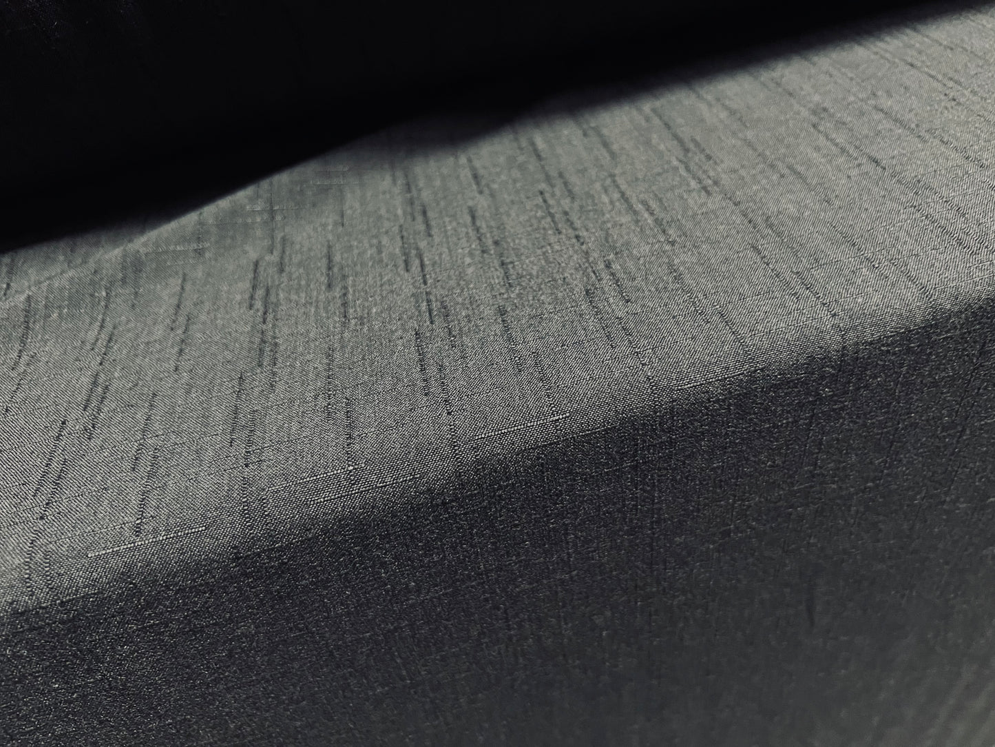 Textured slub stretch suiting fabric, per metre - charcoal grey