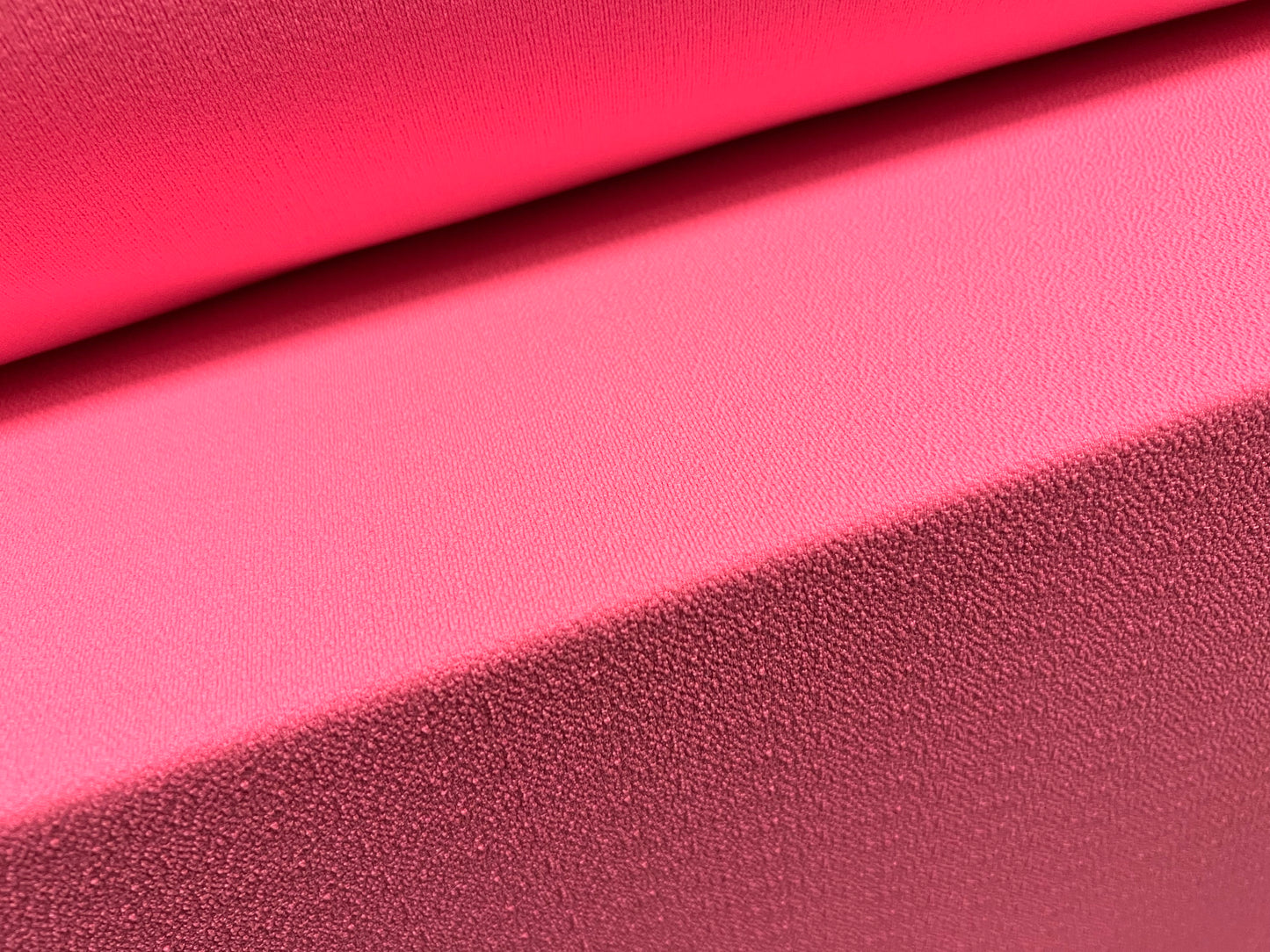 Double Jersey stretch spandex crepe fabric, per metre - plain - fluorescent pink