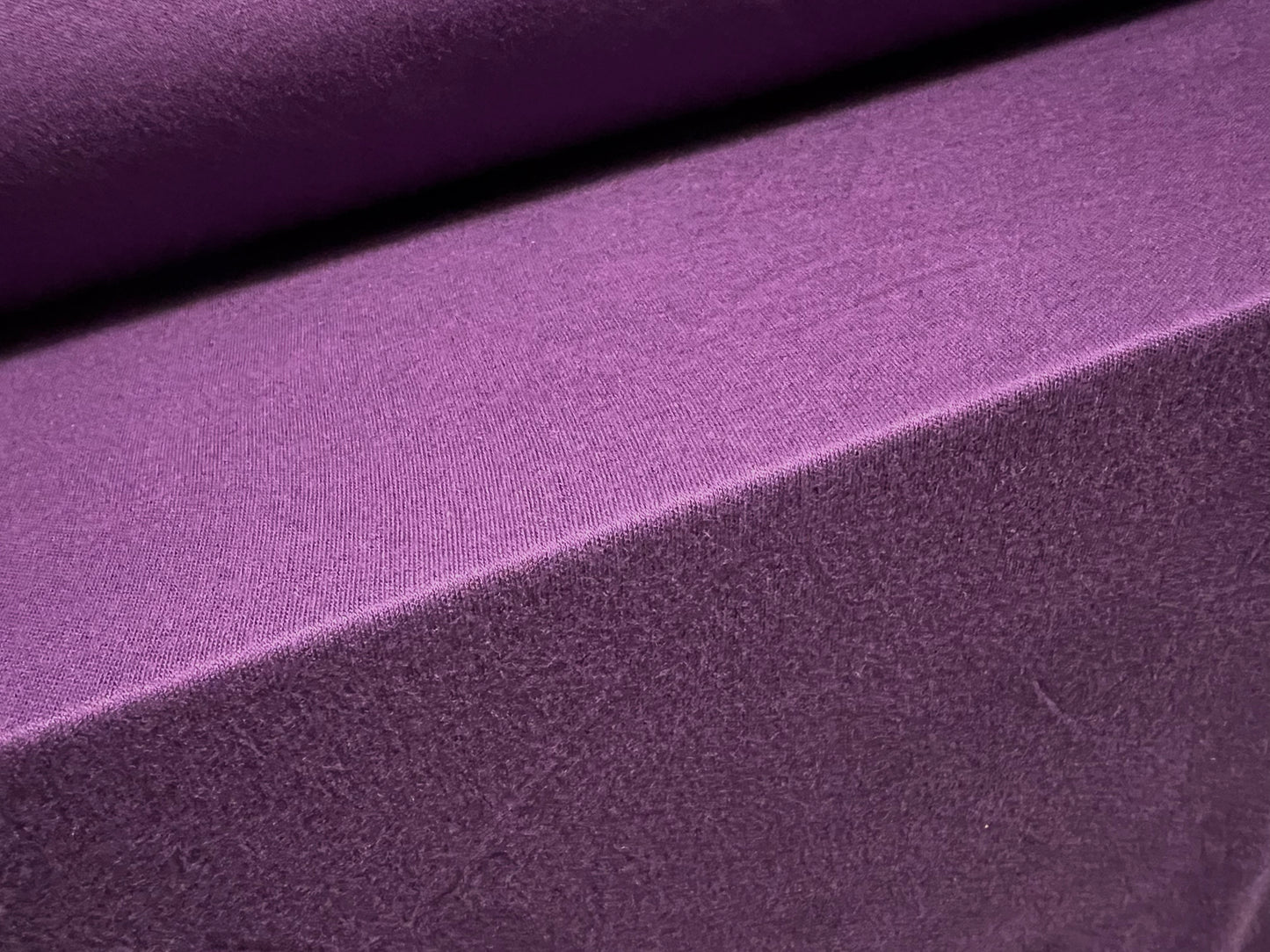 Cotton interlock soft jersey fabric, per metre - plain - purple