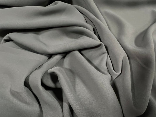 Woven georgette dress fabric - plain - grey