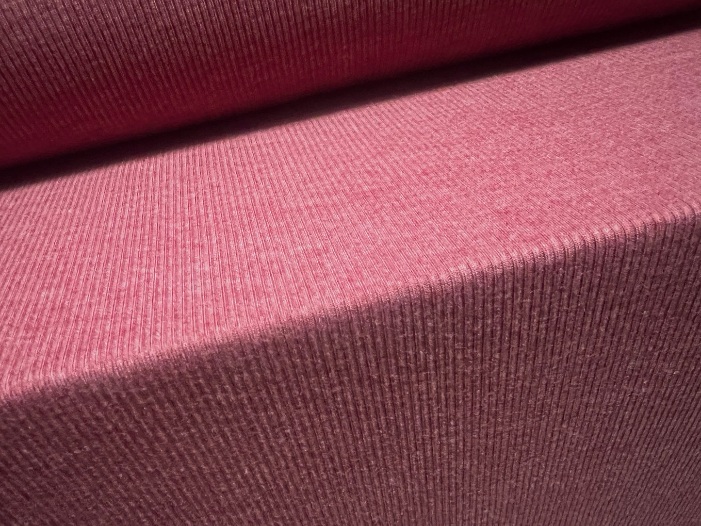 Soft handle ribbed jersey knit fabric, per metre - plain - burgundy pink