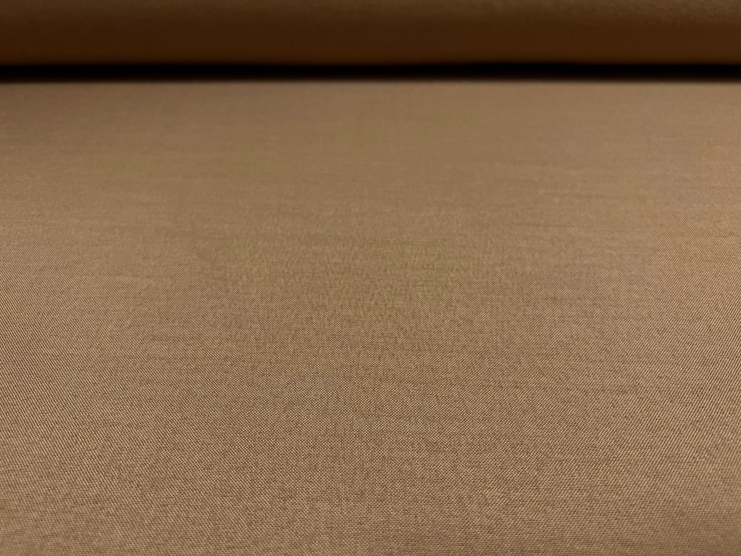 Linen look cationic woven dress trouser skirt fabric, per metre - plain - light brown