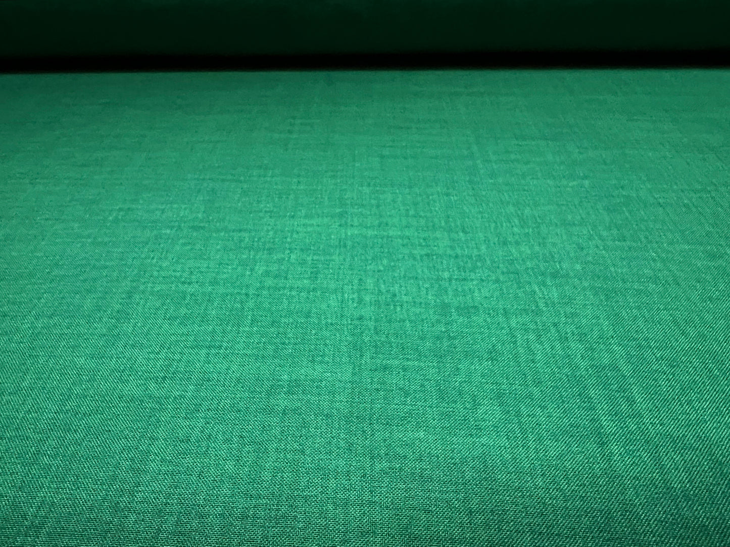 Linen look cationic woven dress trouser skirt fabric, per metre - plain - emerald green