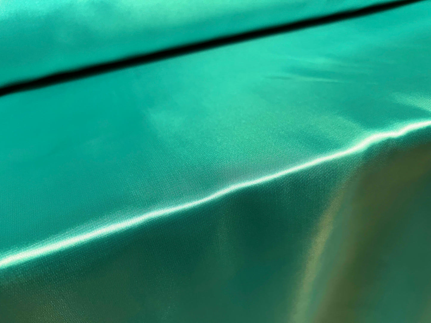 Silky satin woven fabric, per metre - plain - turquoise