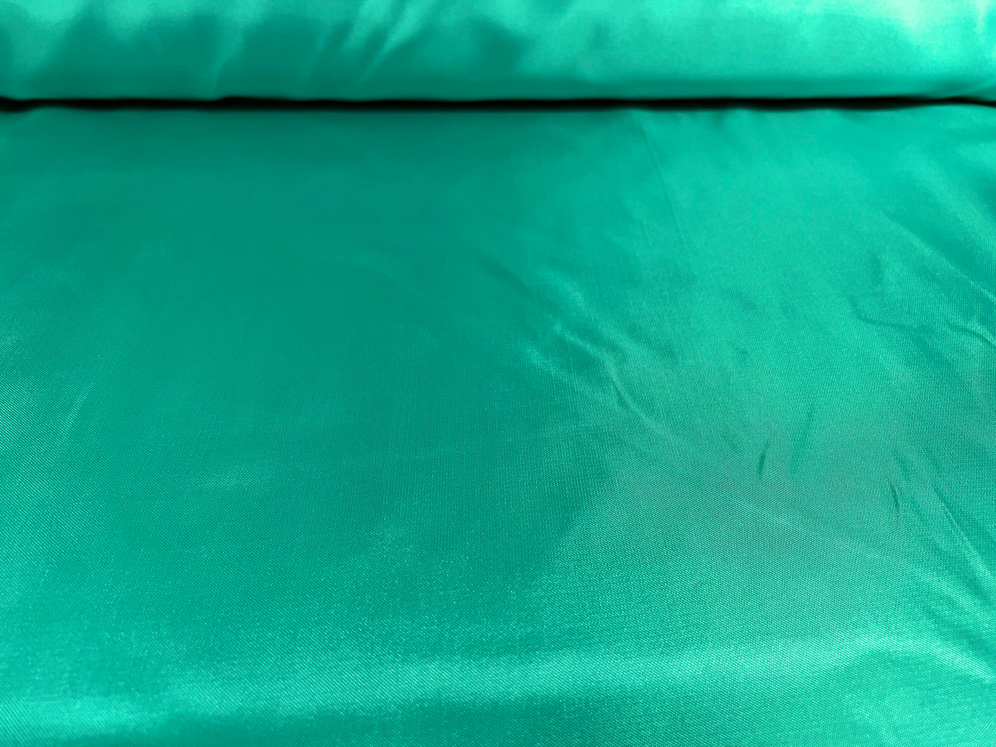 Silky satin woven fabric, per metre - plain - turquoise