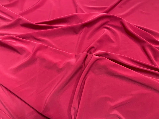 Soft touch spandex stretch jersey dress fabric, per metre - cerise