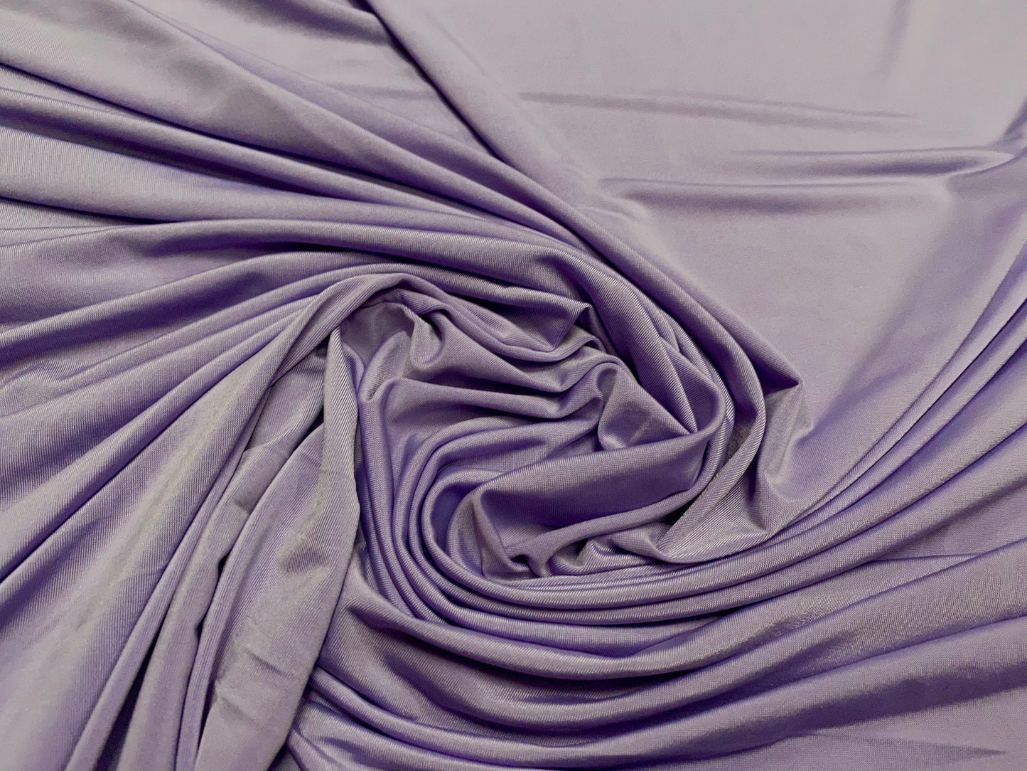 Soft touch spandex stretch jersey dress fabric, per metre - plain - lavender