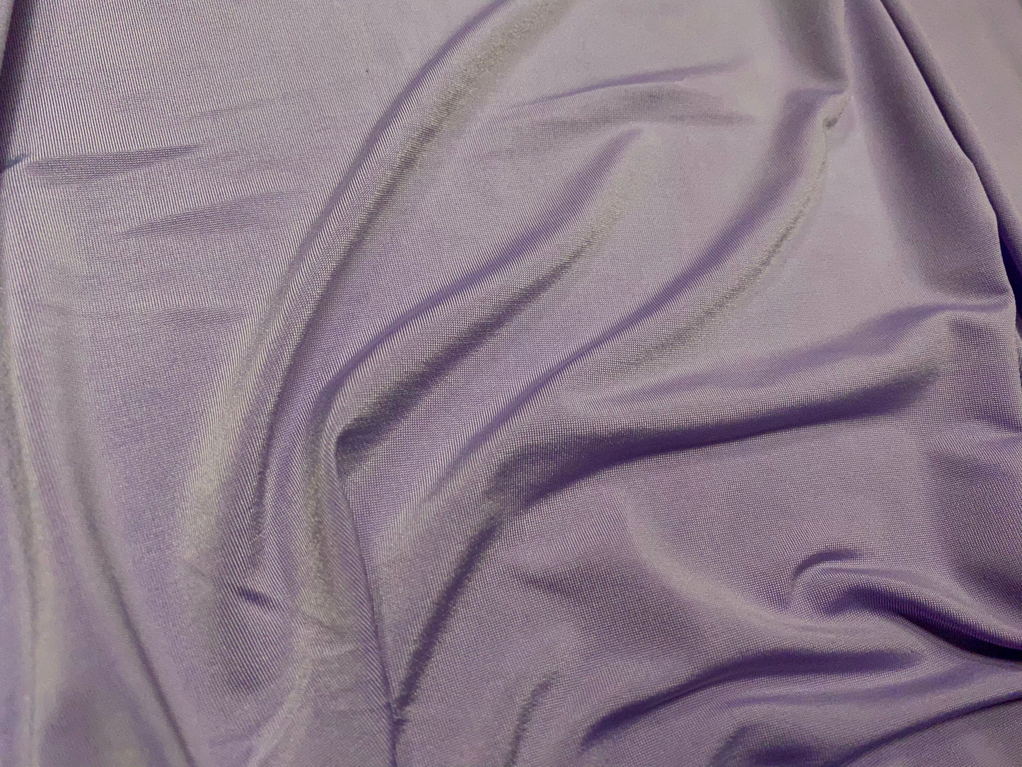 Soft touch spandex stretch jersey dress fabric, per metre - plain - lavender