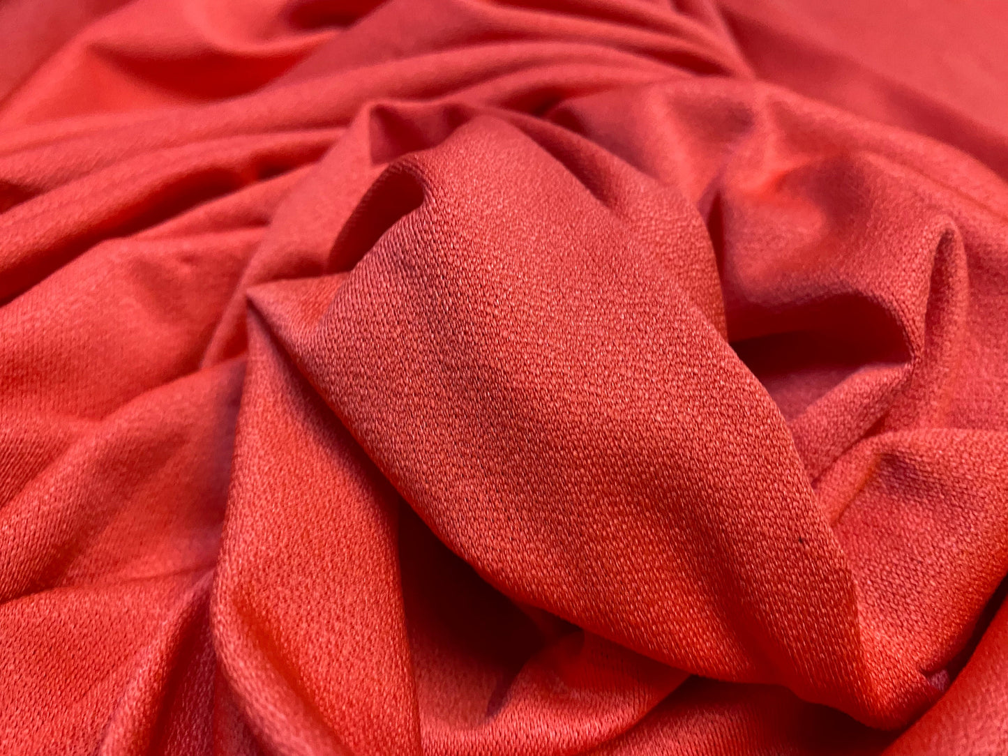 Stretch Spandex crepe jersey fabric, per metre - coral