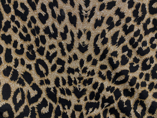 Viscose spandex stretch jersey fabric, per metre - cheetah print