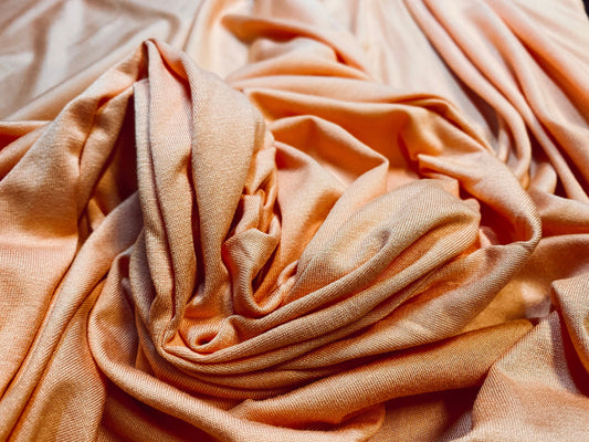 Viscose spandex jersey fabric, per metre - apricot