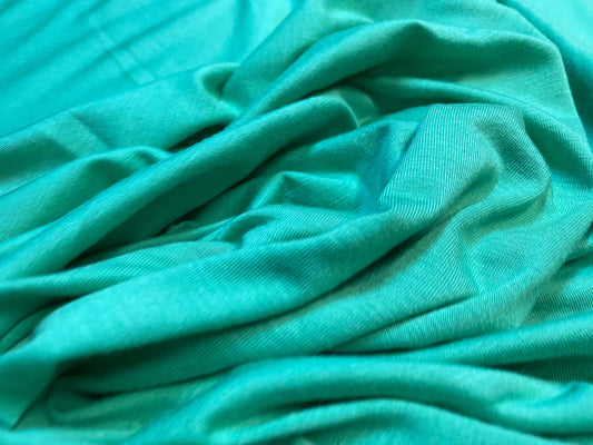 Viscose spandex jersey fabric, per metre - aquamarine