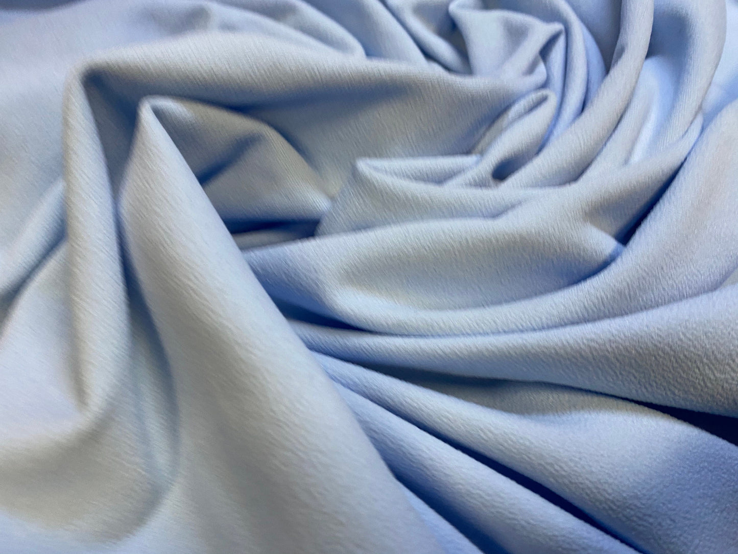 Scuba crepe spandex jersey fabric, per metre - baby blue