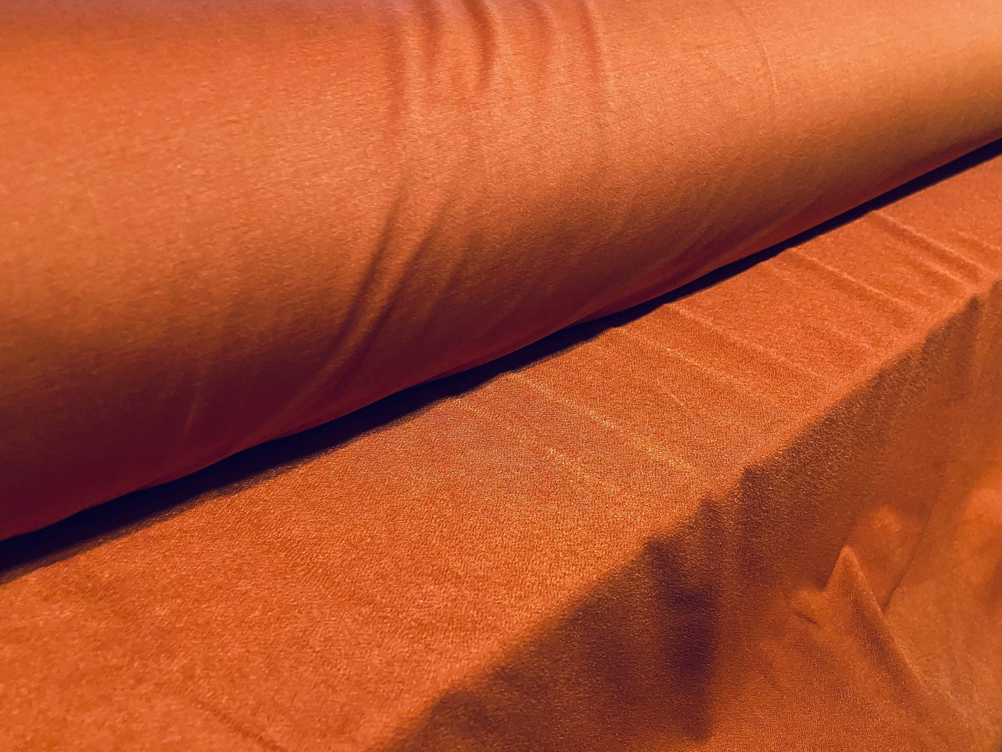 Valentino crepe spandex jersey fabric - similar to scuba - per metre - terracotta