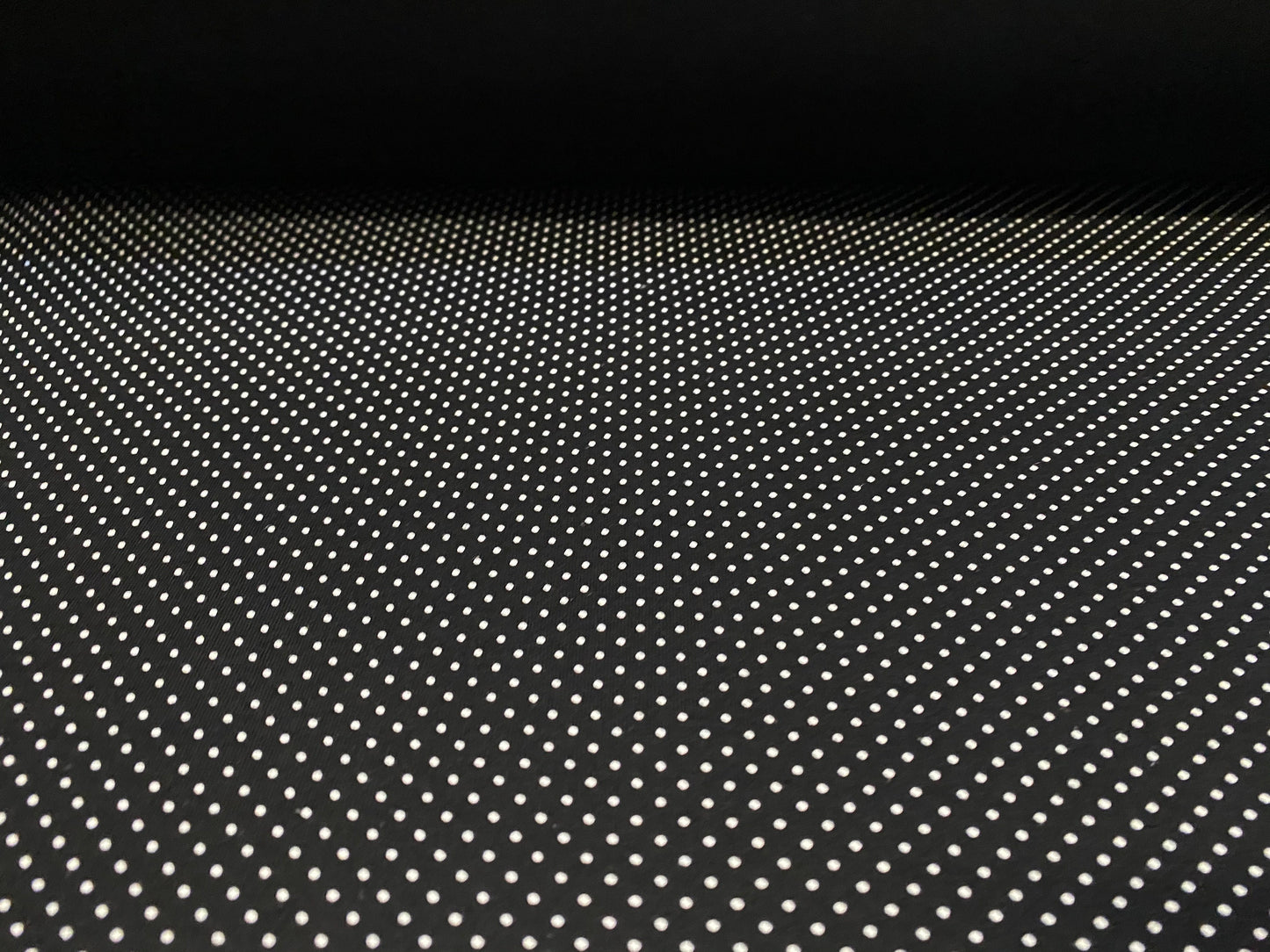 Viscose spandex stretch jersey fabric, per metre - black with white spot print