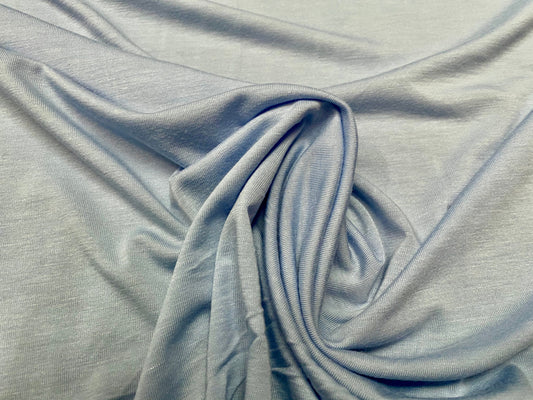 Viscose Elastane stretch jersey fabric, per metre - light blue