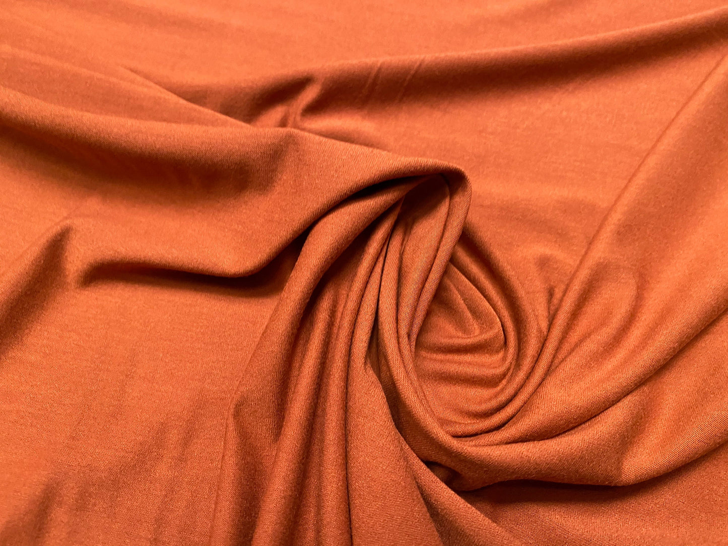 Viscose spandex jersey fabric, per metre - terracotta