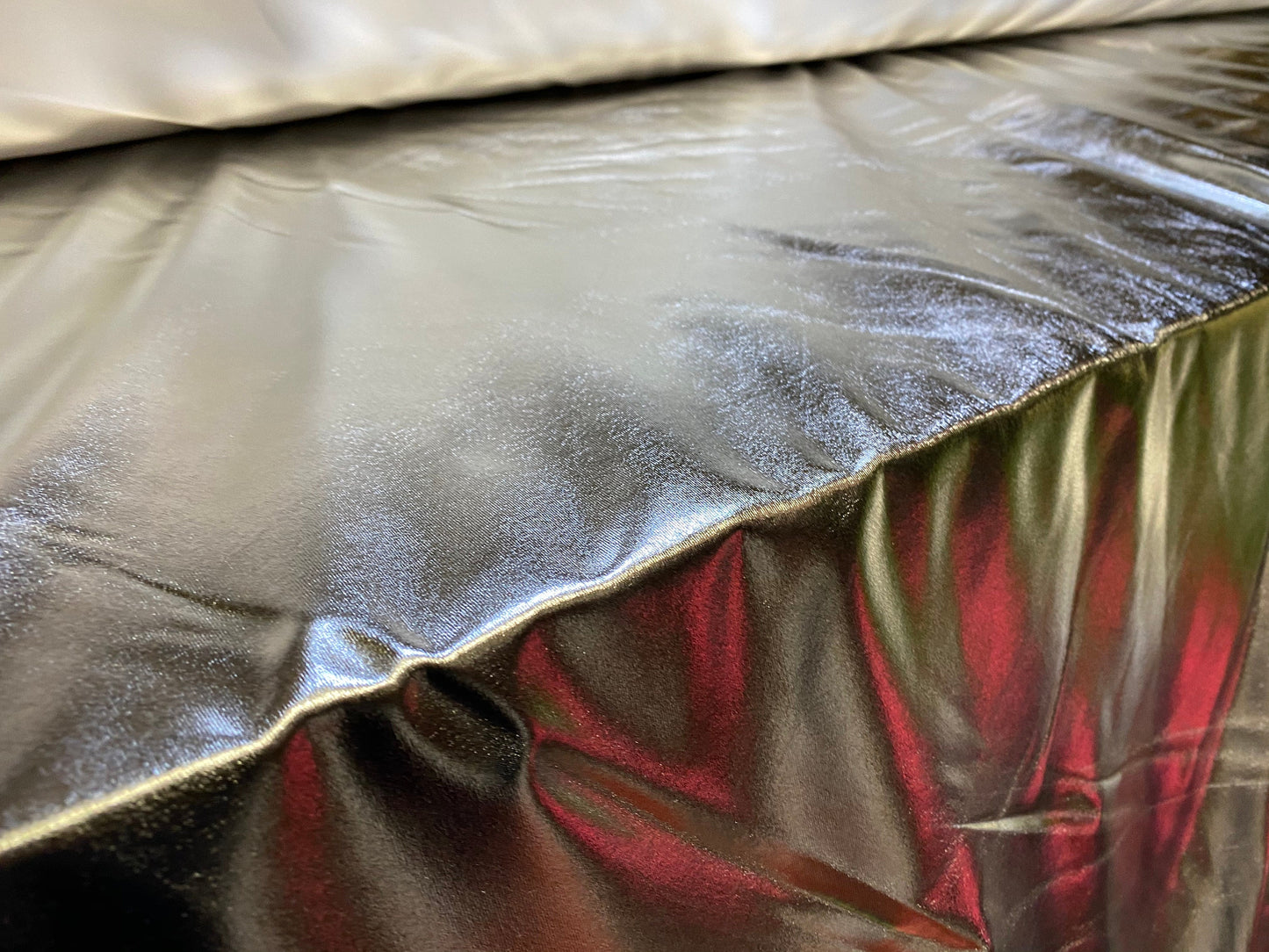 Stretch metallic lamé jersey fabric, per metre - silver