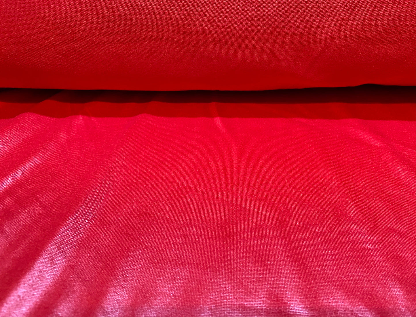 Ciré wet look coated stretch spandex jersey fabric, per metre - red