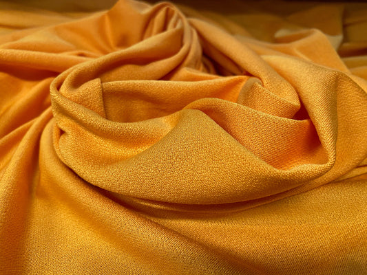 Stretch Spandex crepe single jersey fabric, per metre - plain - tangerine